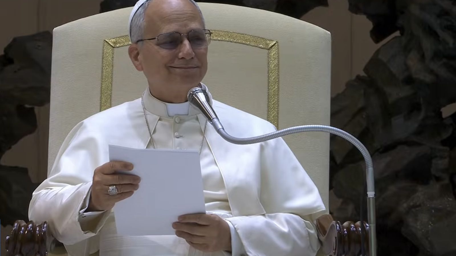 León XIV en la primera audiencia general de 2026