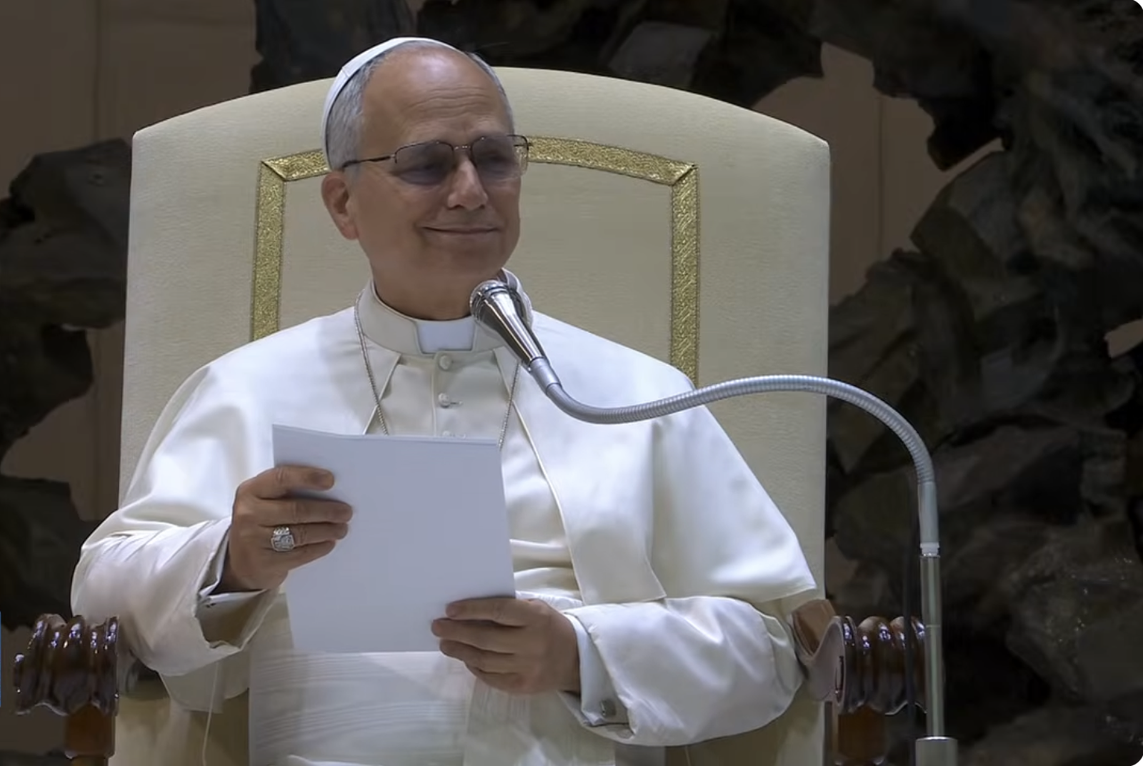 León XIV en la primera audiencia general de 2026