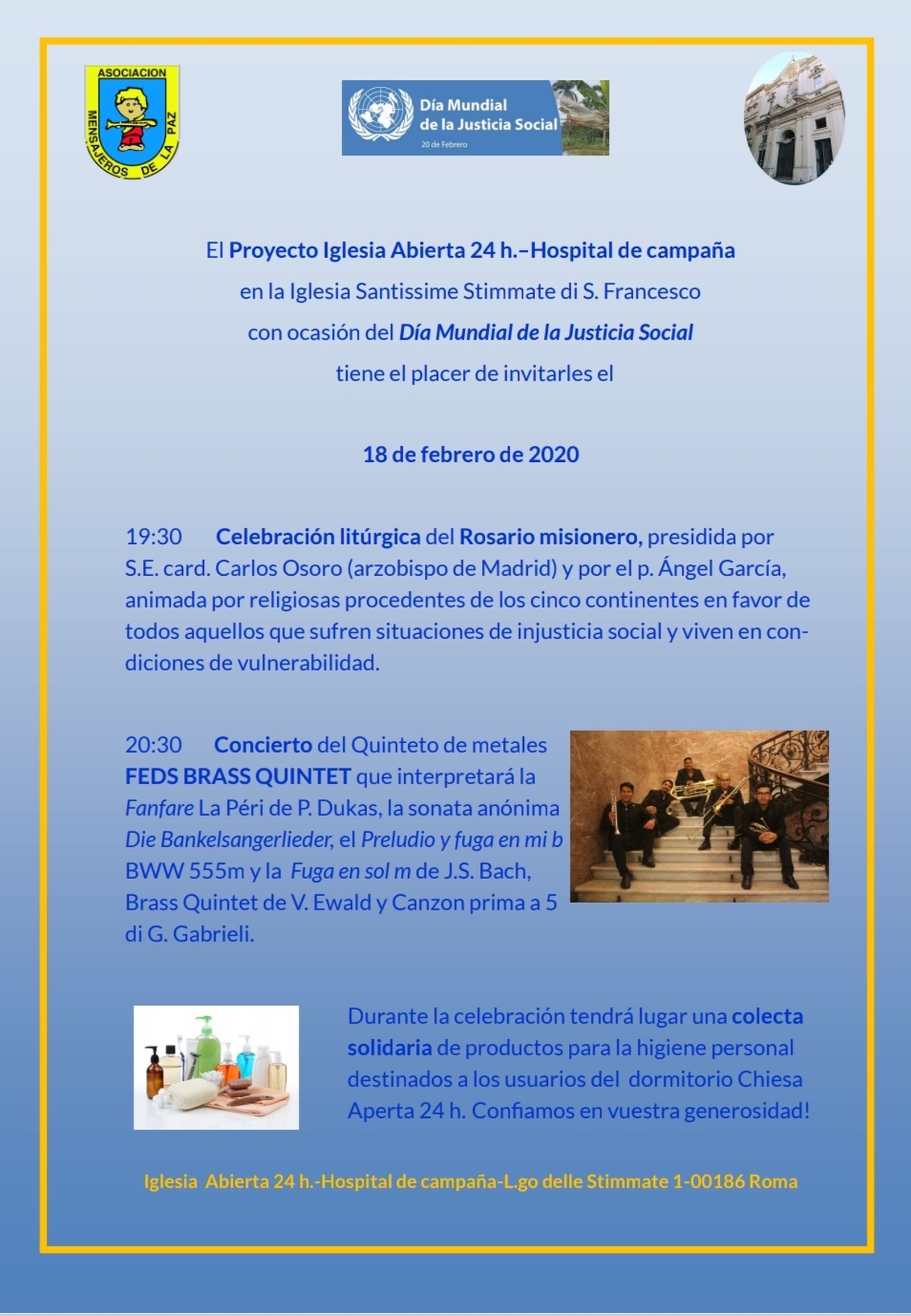 Acto en la iglesia 24 horas de Roma