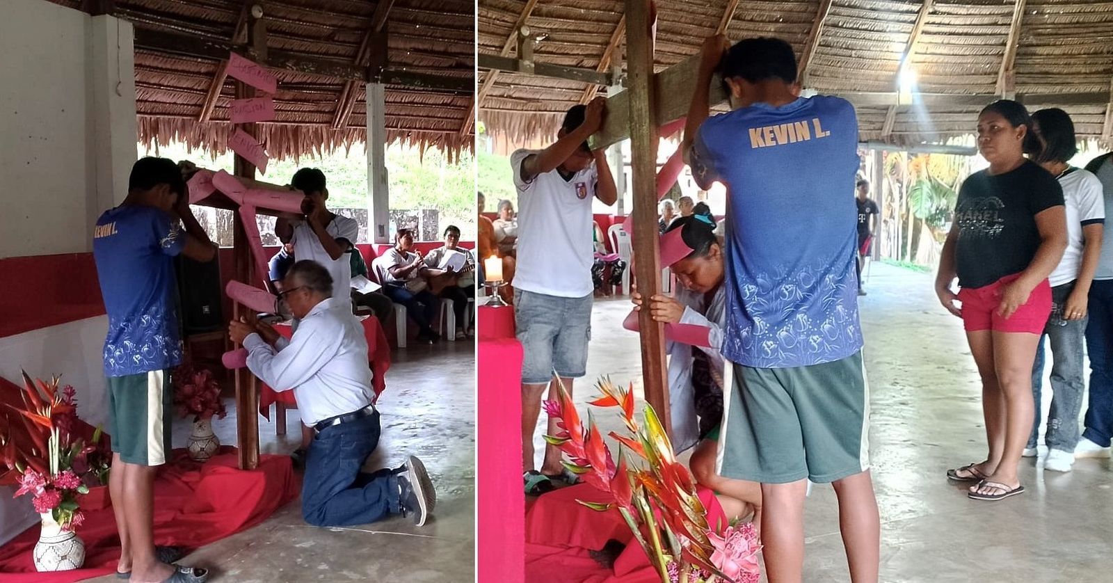 Adoración de la cruz en Mazan (río Napo)