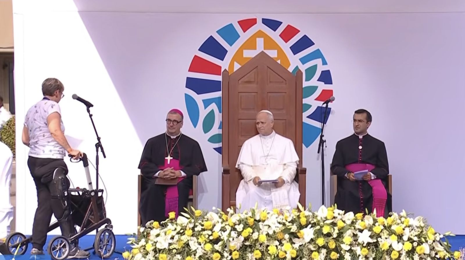 Una enferma se dirige al Papa