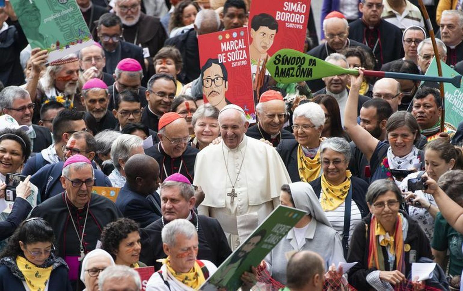 Francisco, durante la procesión de arranque del Sínodo de la Amazonía