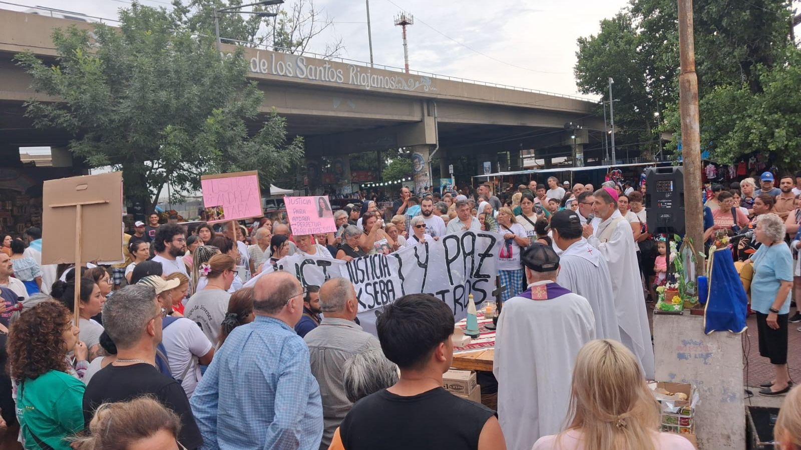 Misa callejera en San Martín