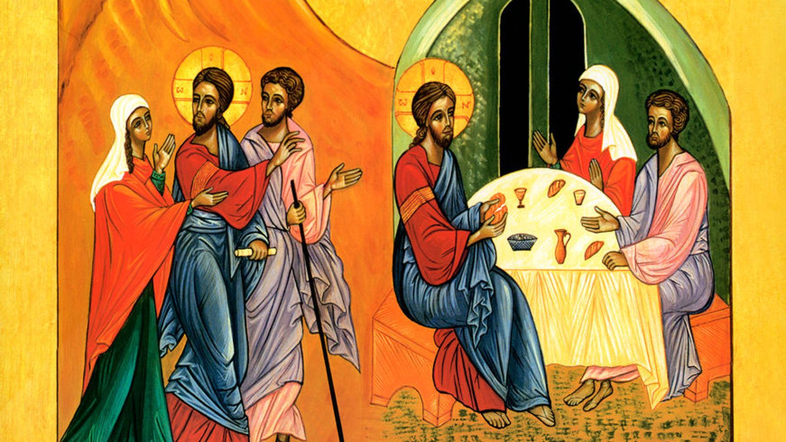 Icono los discípulos de Emaús