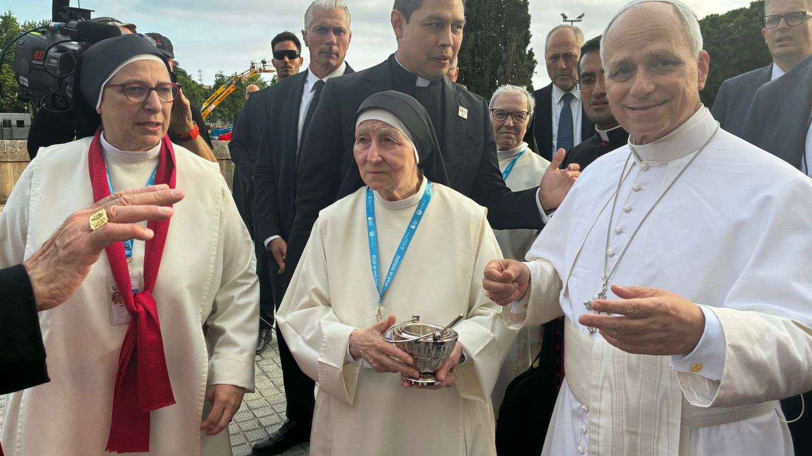 León XIV, con sor Lucía