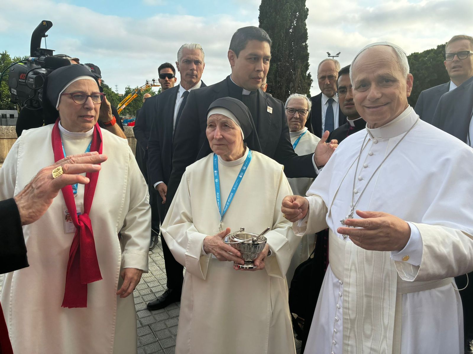 León XIV, con sor Lucía