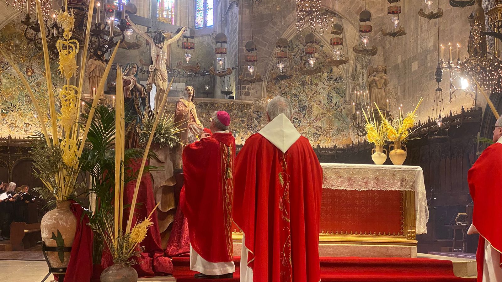Misa del Domingo de Ramos en la catedral de Mallorca