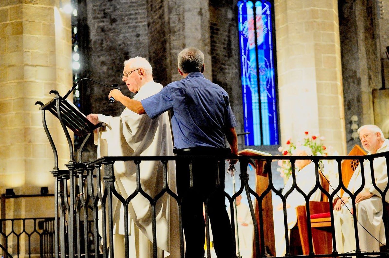Misa de la Diada organizada por la Liga Espiritual en Santa María de Mar
