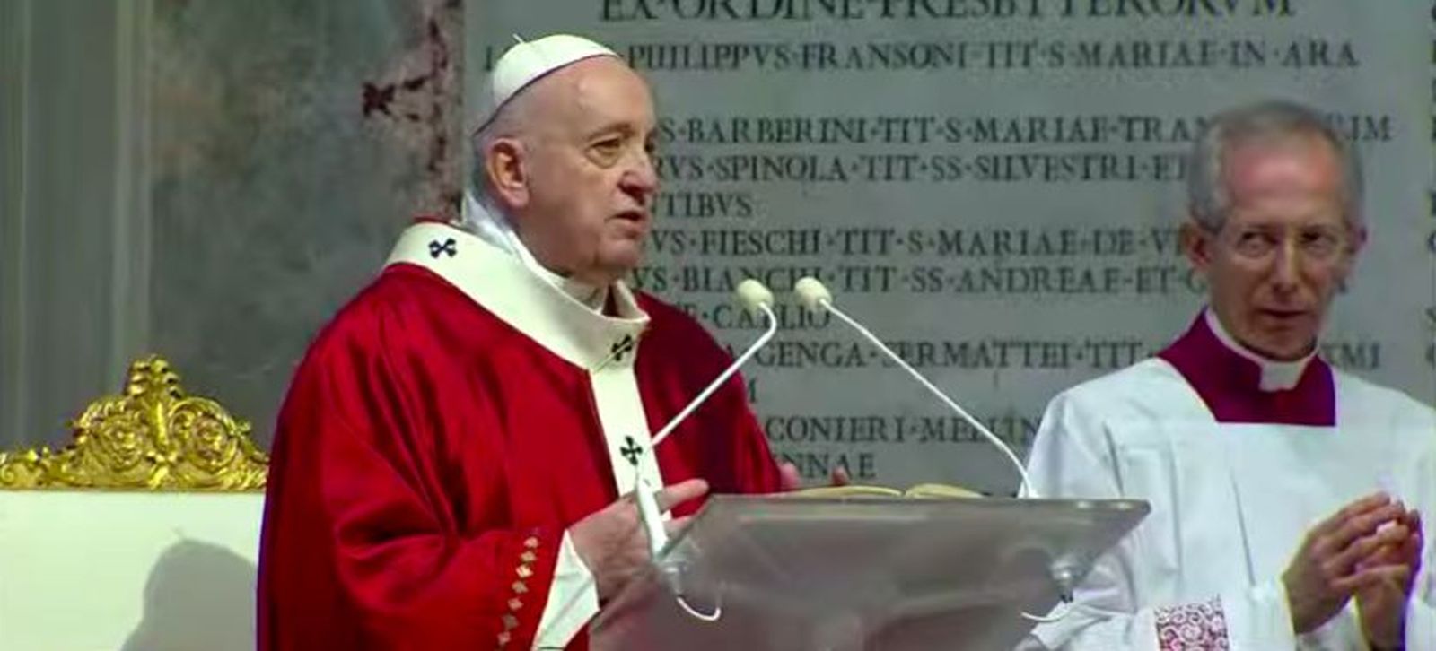 Francisco, en la misa de hoy