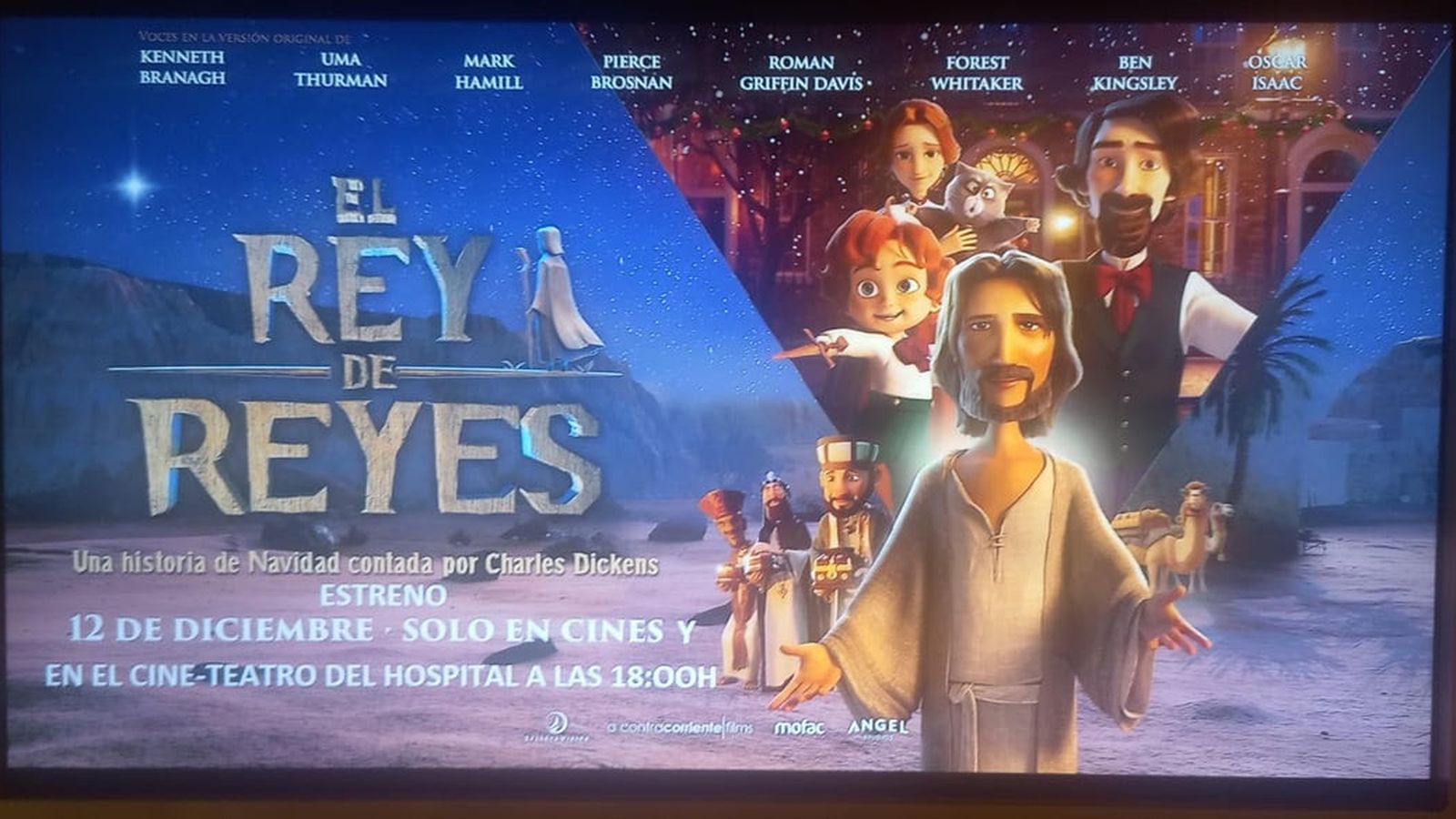Imagen tomada durante el pase de El Rey de Reyes en el Hospital Infantil Universitario Niño Jesús de Madrid