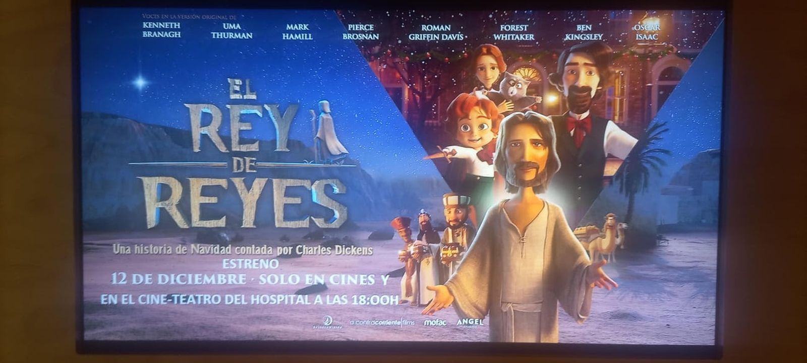 Imagen tomada durante el pase de El Rey de Reyes en el Hospital Infantil Universitario Niño Jesús de Madrid