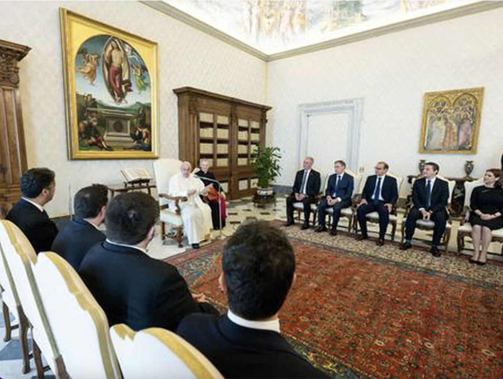 Audiencia del Papa a los 15 alcaldes de las ciudades españolas Patrimonio de la Humanidad