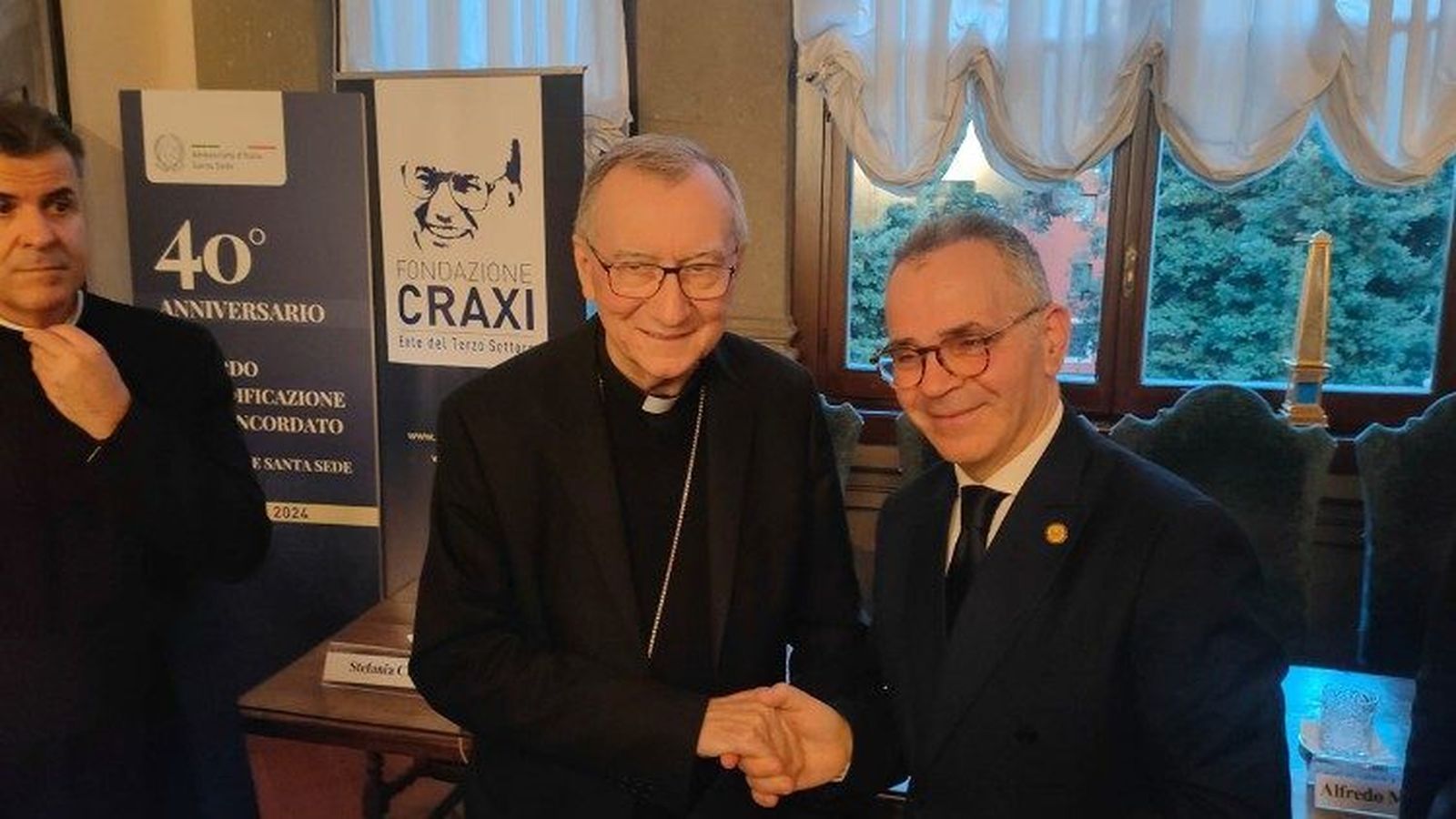 Parolin en la embajada de Italia