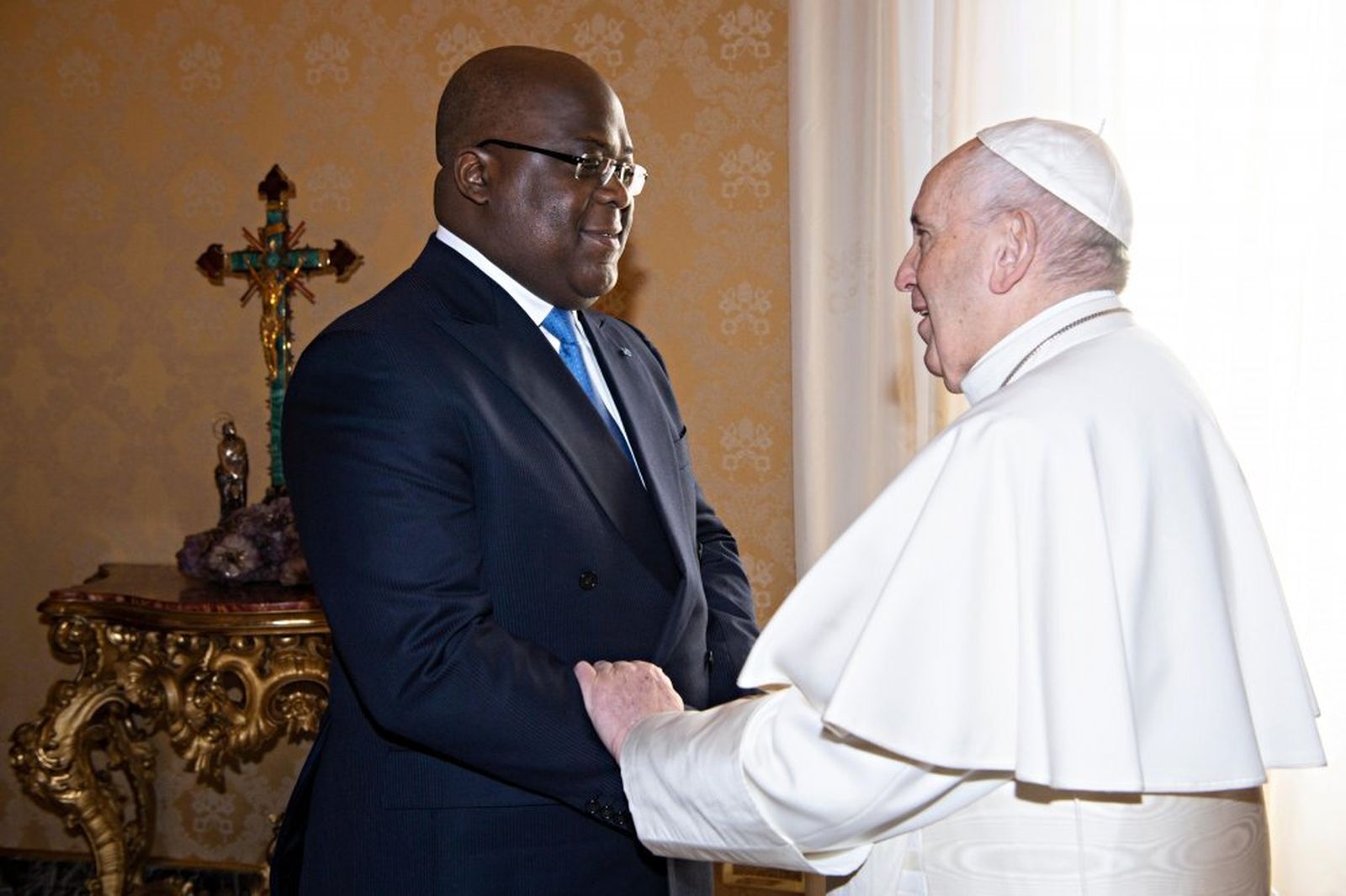 El Papa con Félix Tshisekedi, presidente de la Republica Democrática del Congo