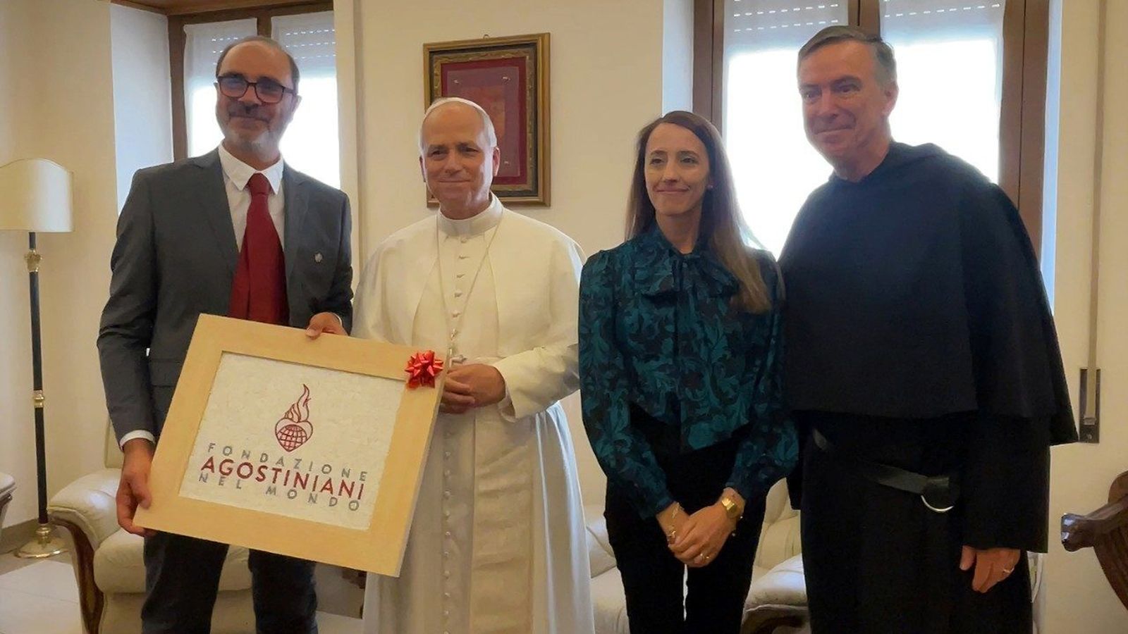 Maurizio Misitano, durante el encuentro con el papa León XIV