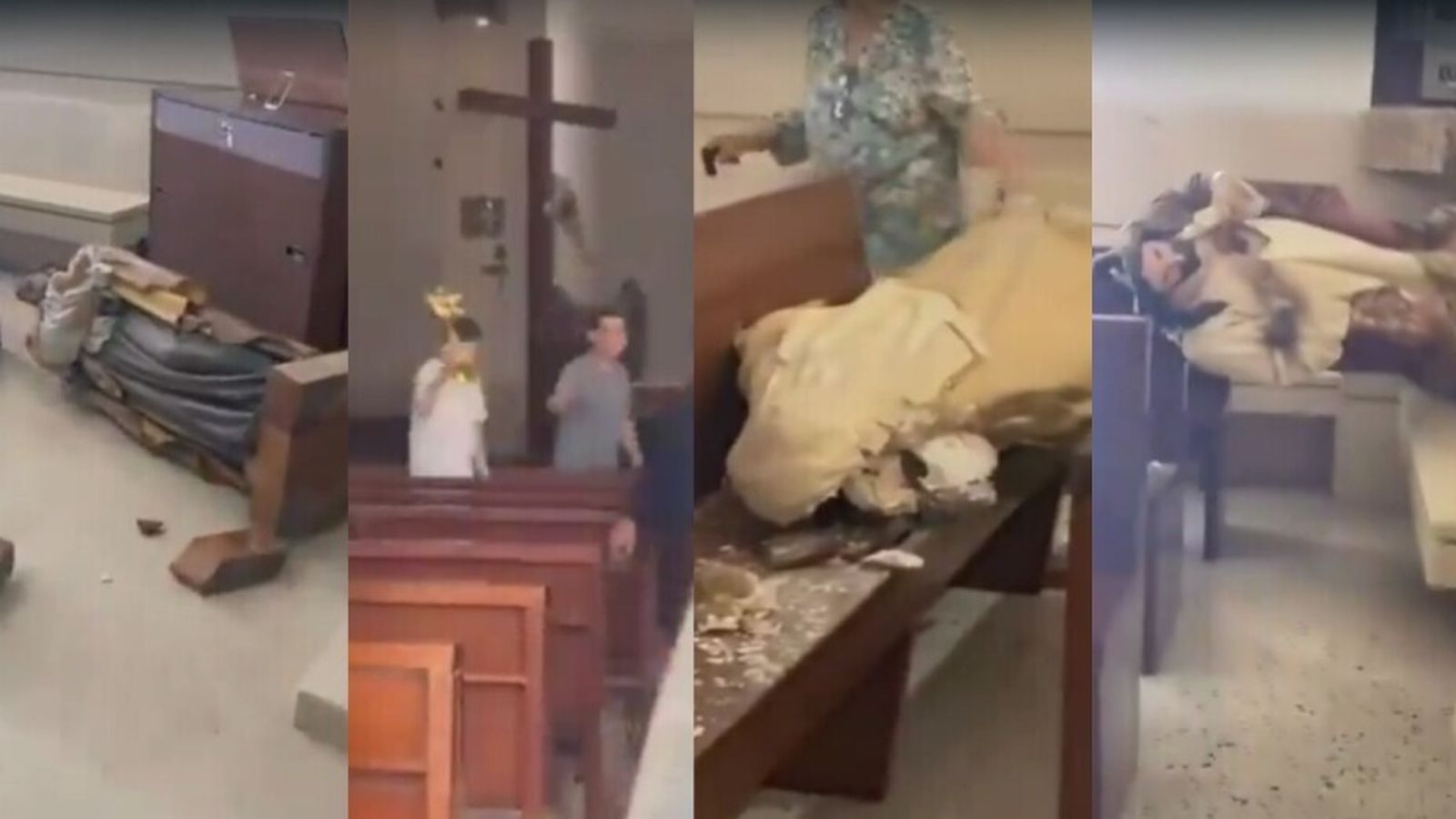 Destrozan imagen de Virgen por “orden de la Santa Muerte” en iglesia de Culiacán, Sinaloa