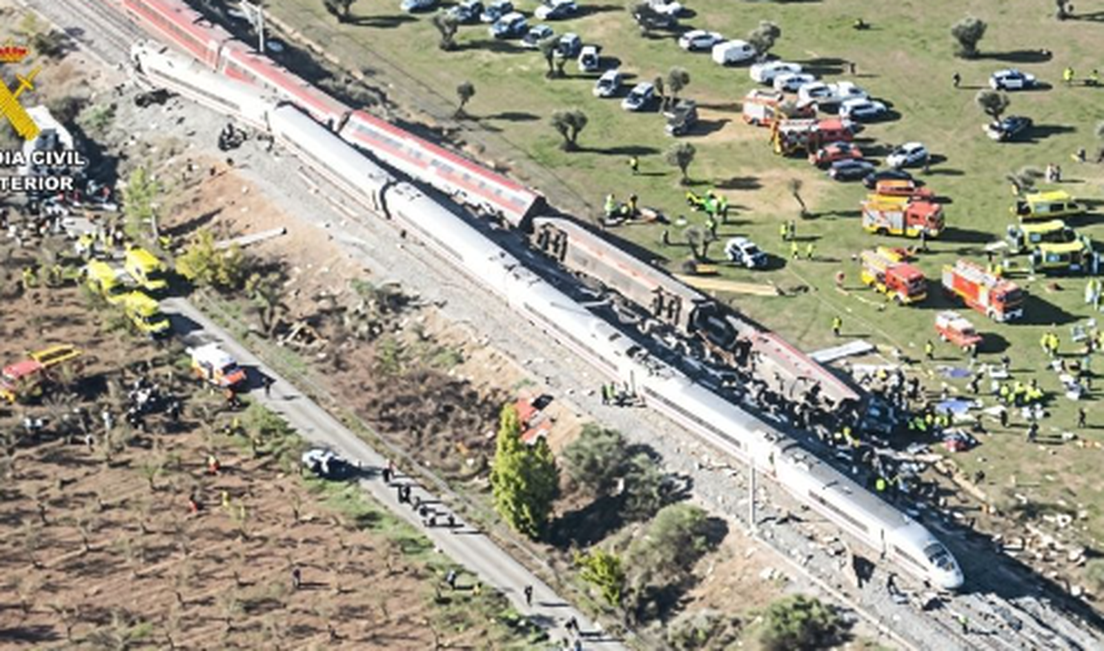 Imagen aérea del accidente.