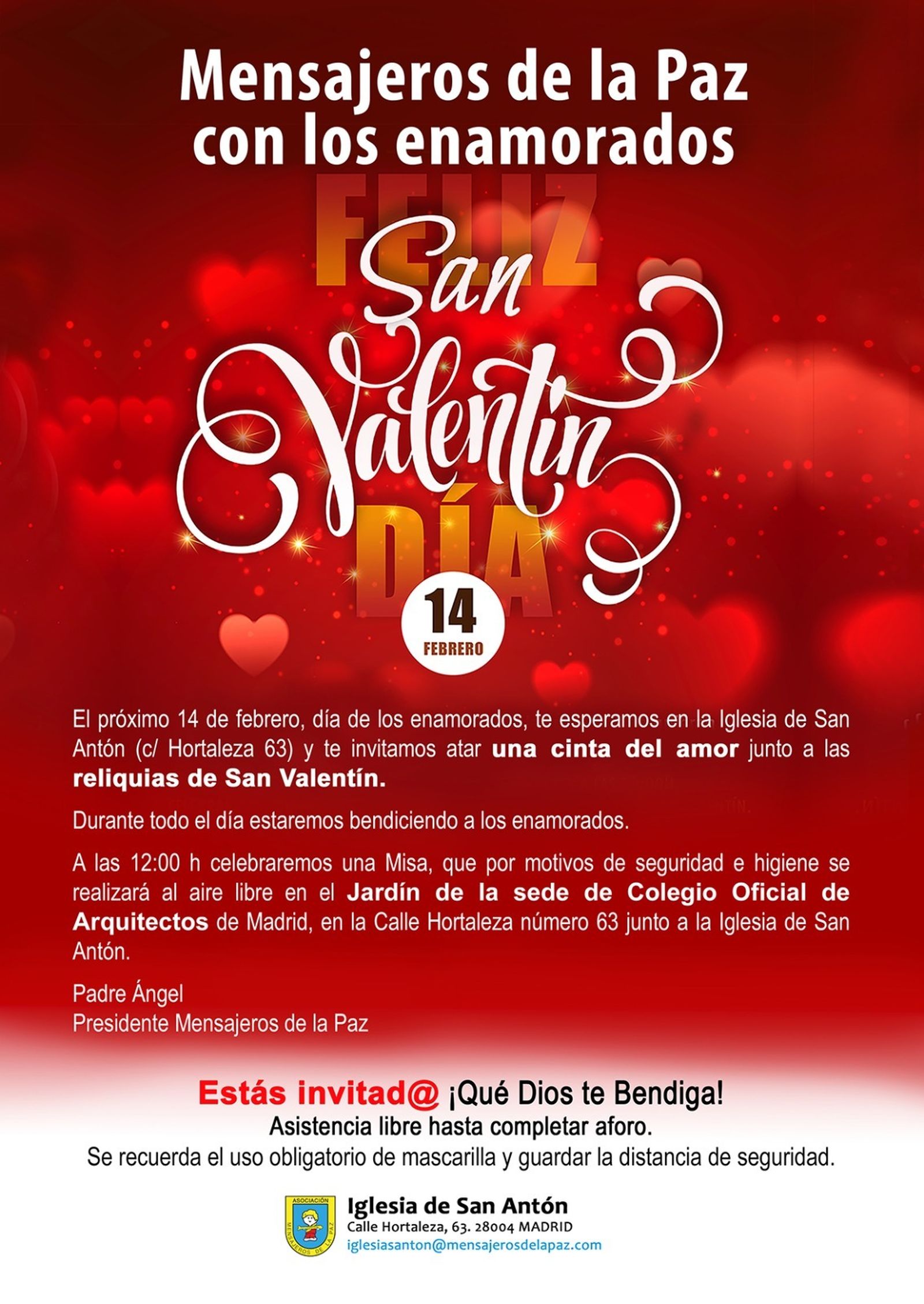 Mensajeros de la Paz, con los enamorados