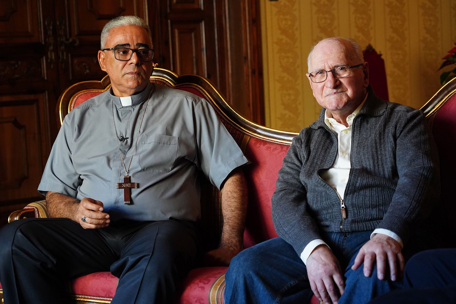 Monseñor Bravo junto al misionero valenciano en Venezuela Vicente Amargós.