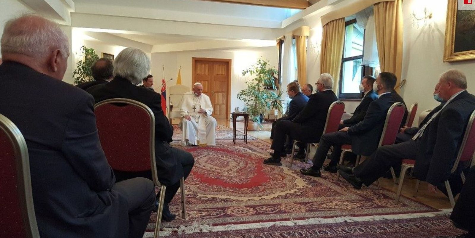 El Papa, con los jesuitas eslovacos