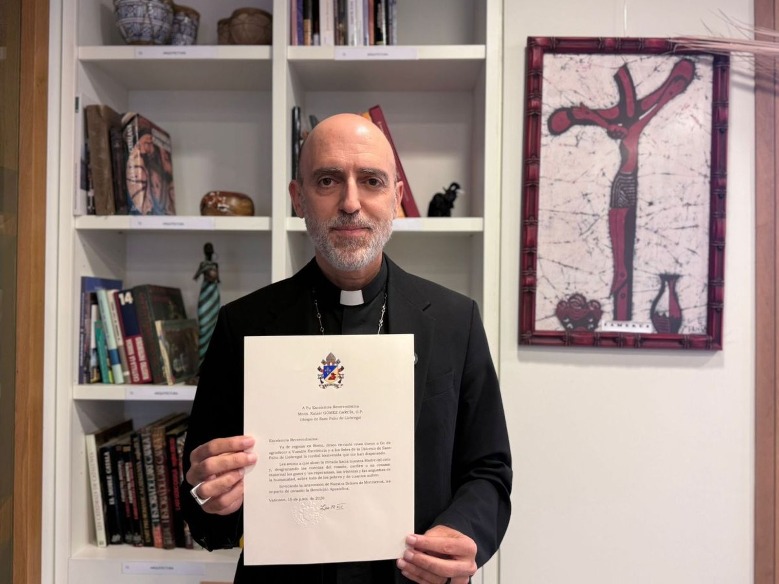 El obispo Xabier tras la visita apostólica de León XIV.