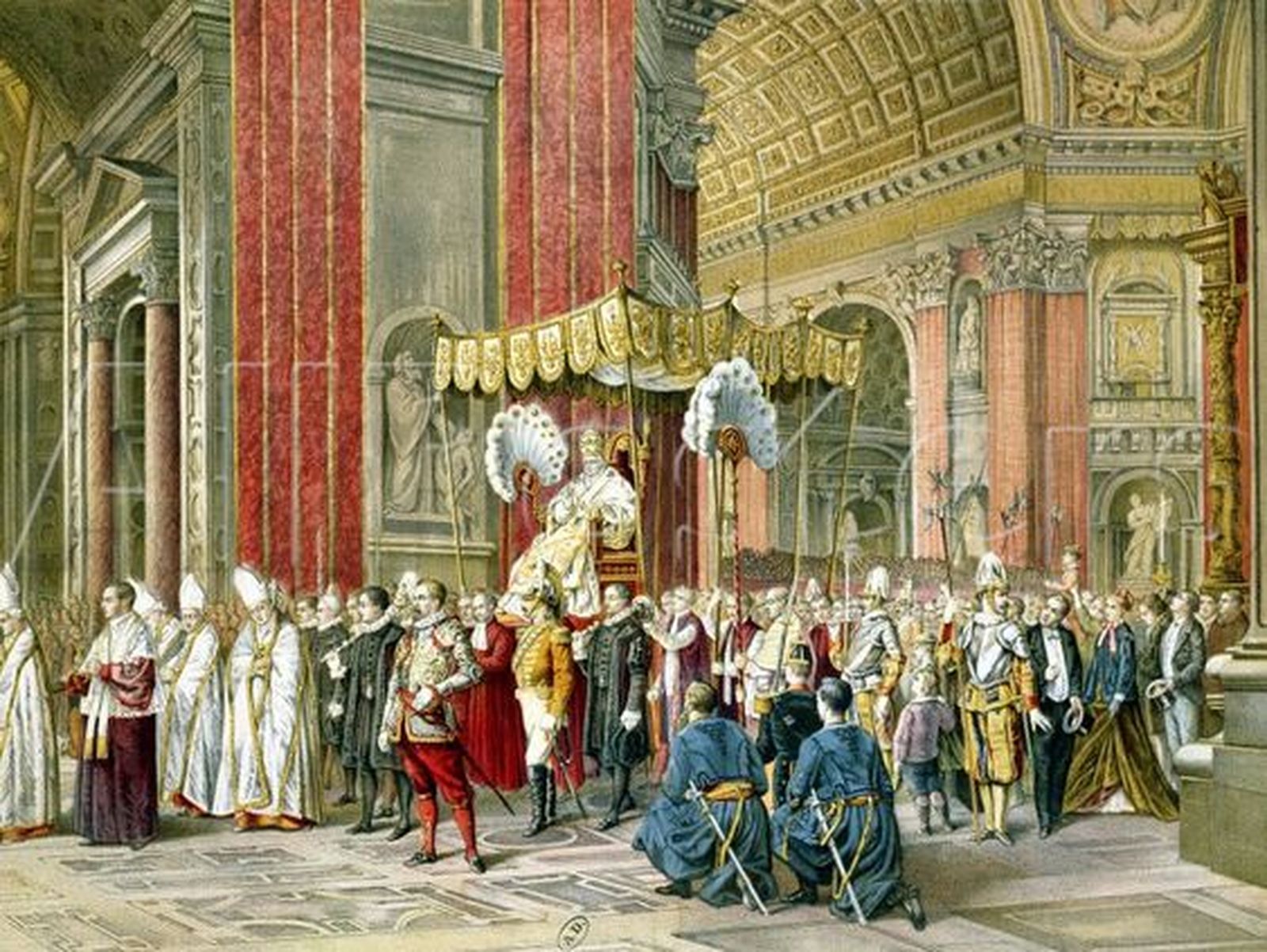 Pío IX entra en el Concilio Vaticano I para su inauguración