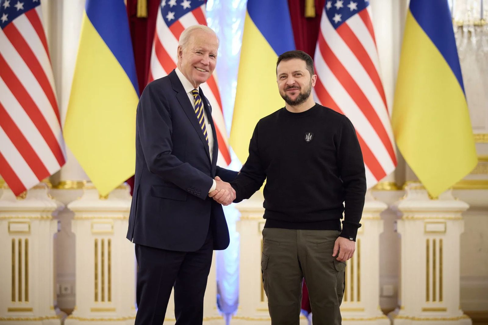 Biden y Zelenski, en Kiev