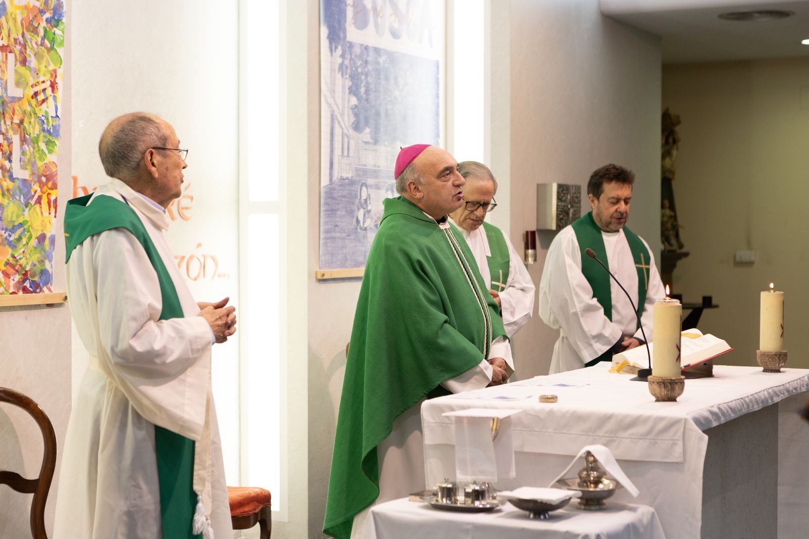 Enrique Benavent, durante la eucaristía