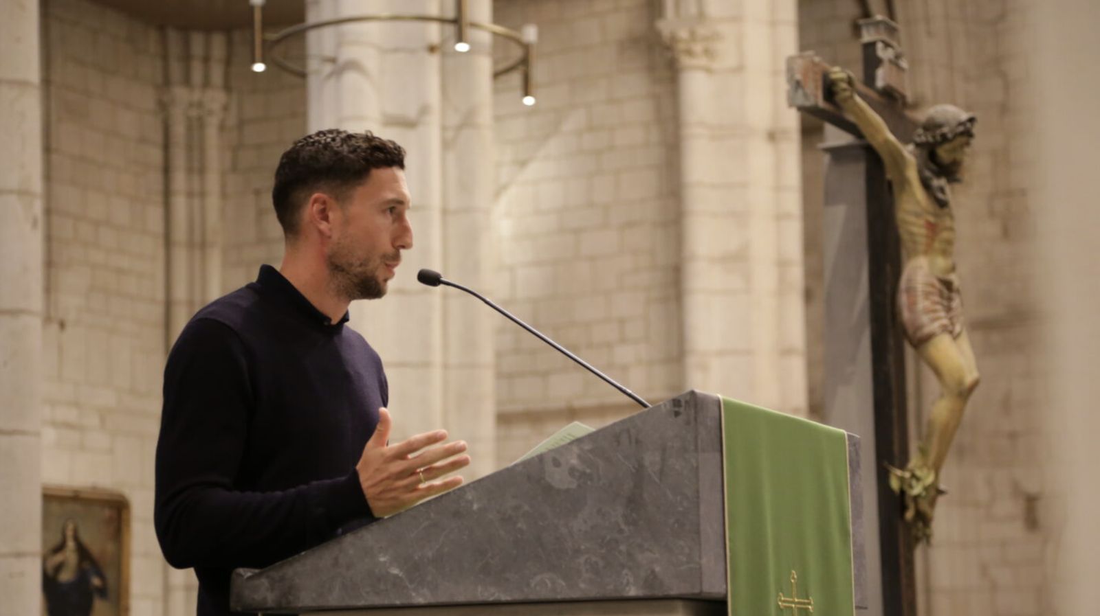 Óscar de Marcos, durante su pregón del Domund