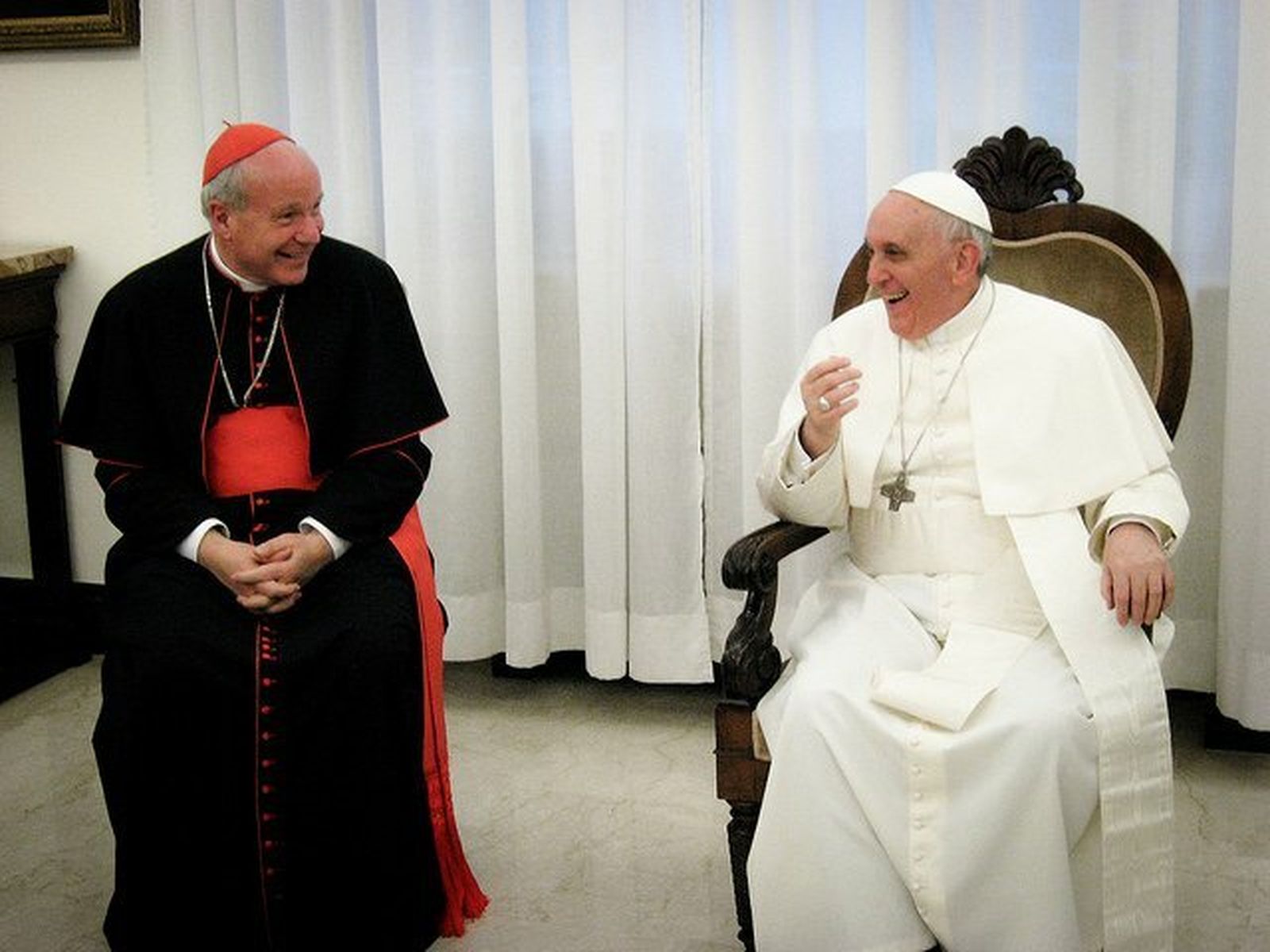 El cardenal Schönborn, con el Papa Francisco