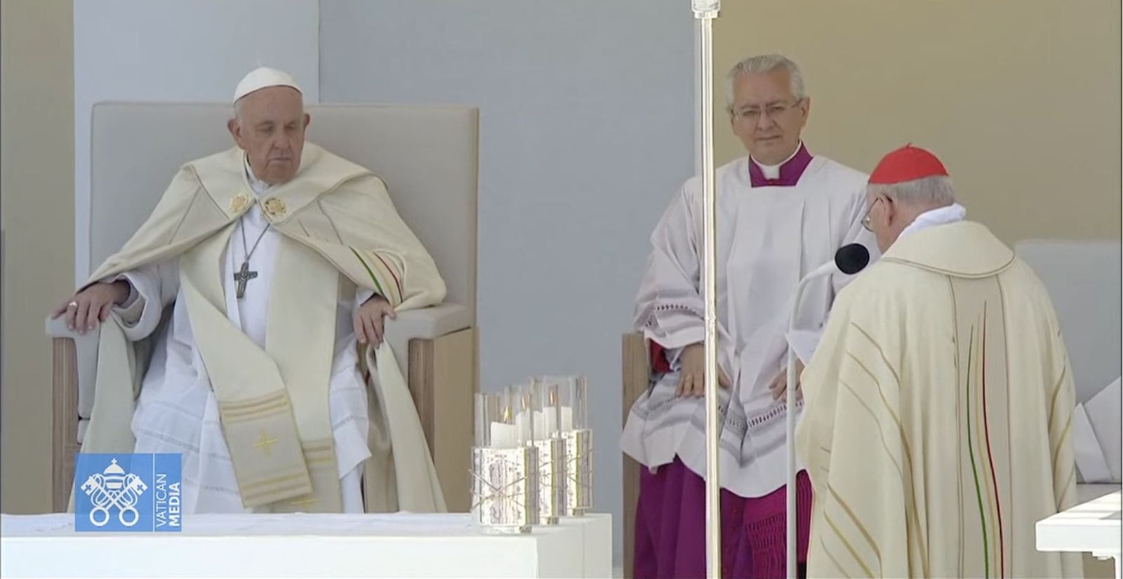 El cardenal Farrel se dirige al Papa