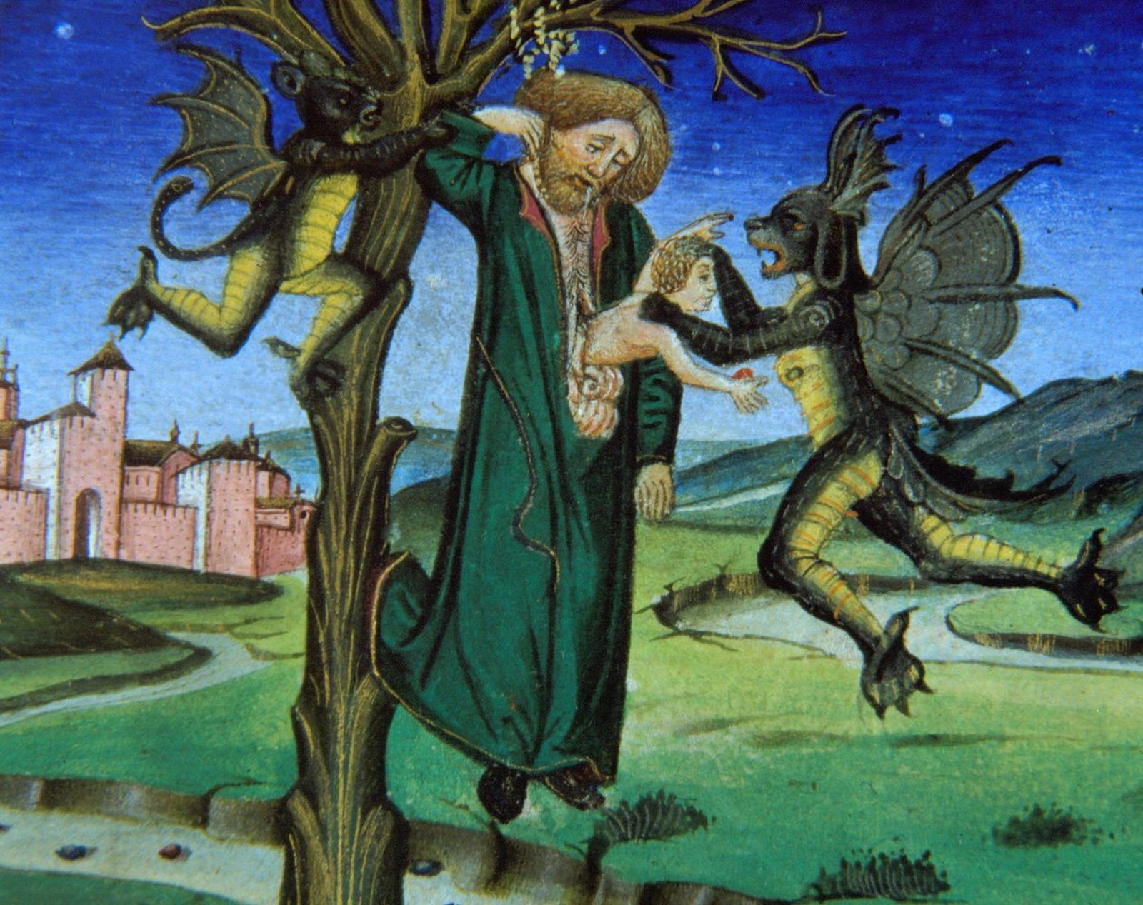 Judas ahorcado, obra de Giovanni Ambrogio de Predis