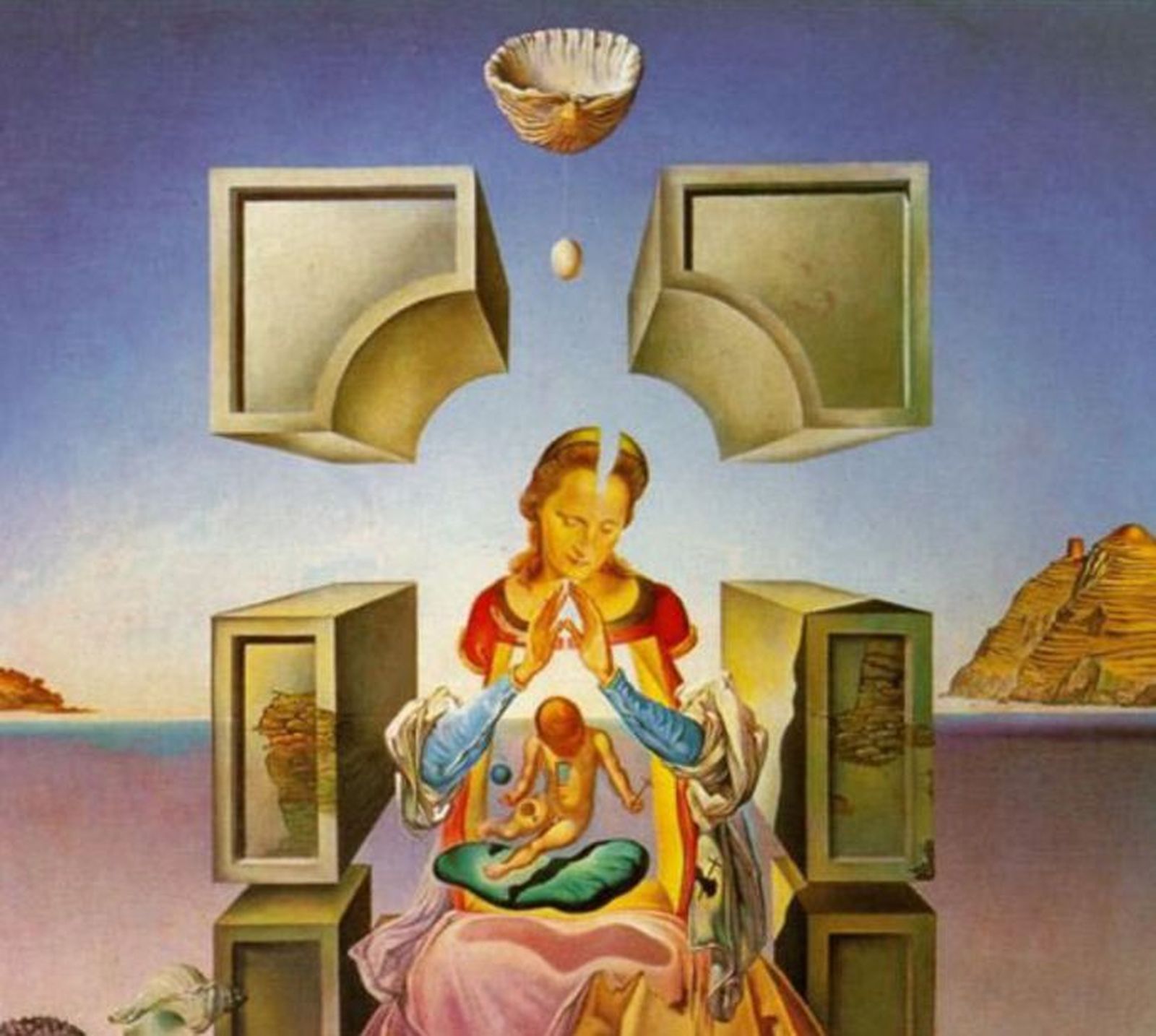 Detalle del primer estudio para la Madona de Port-Lligat, de Dalí