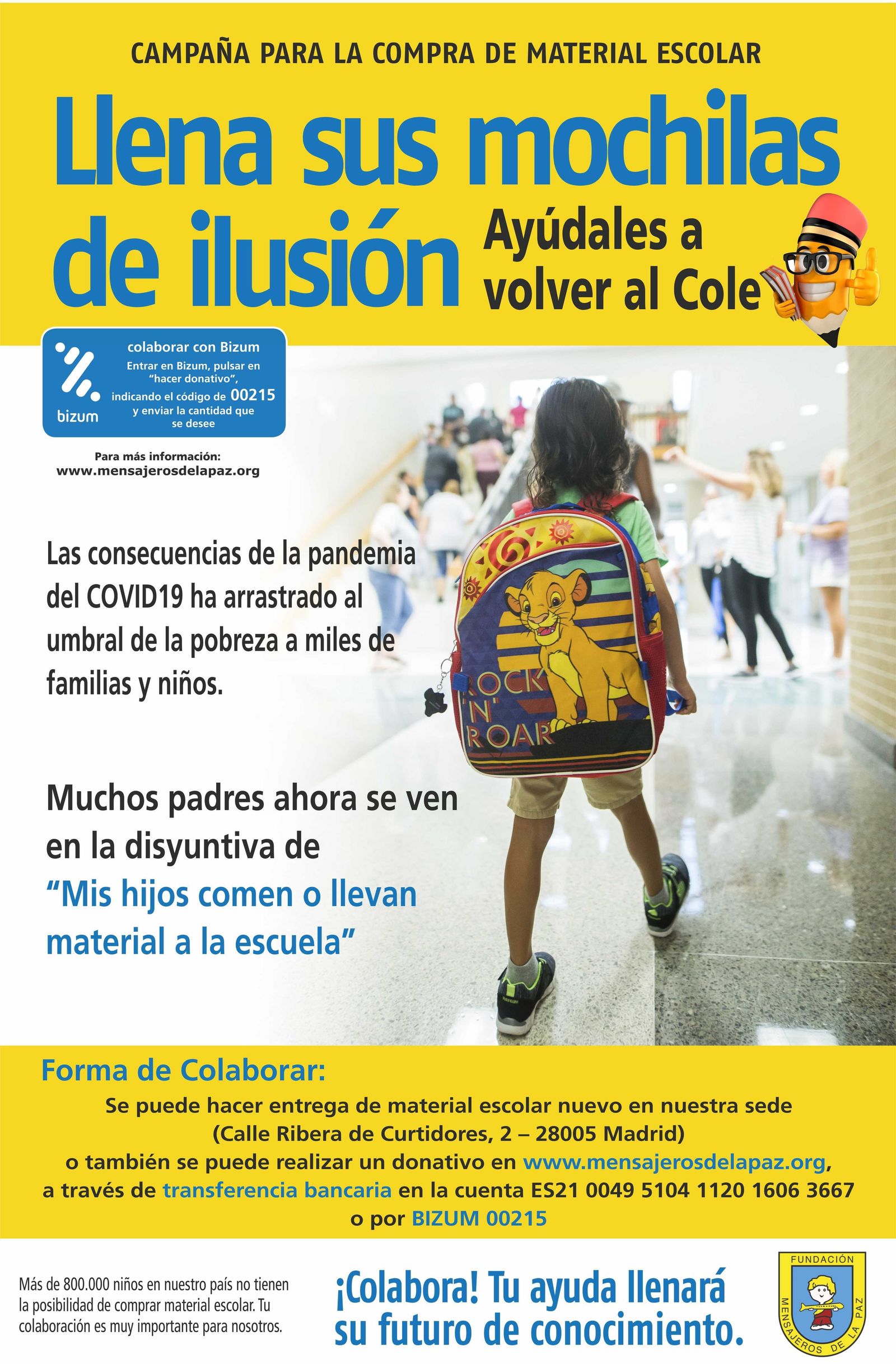 Cartel mensajeros campaña cole