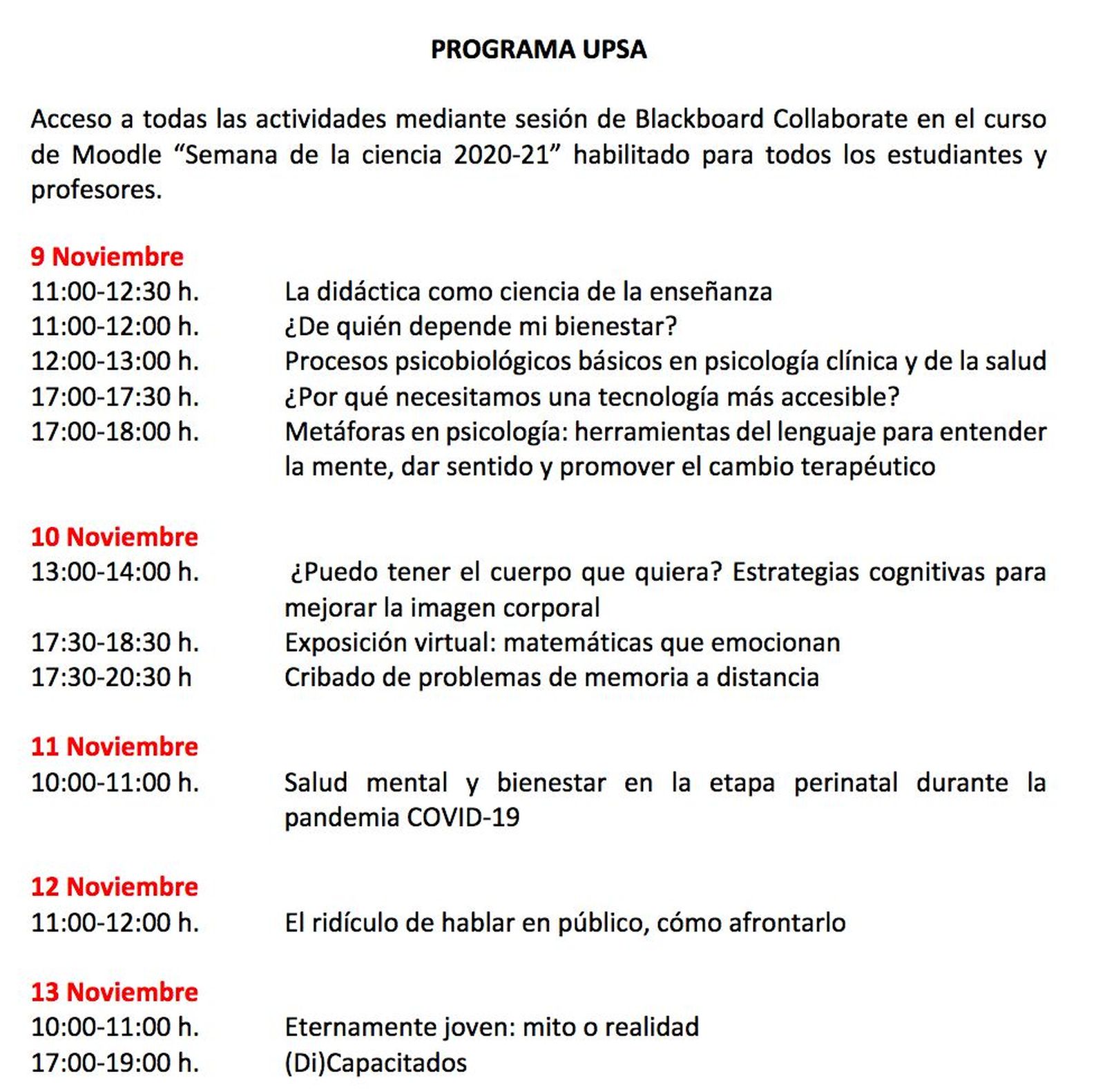 Programa UPSA