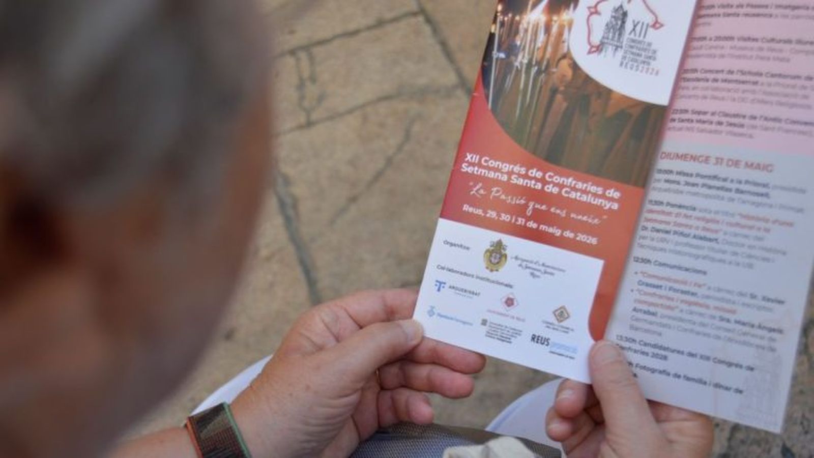 La presidenta del Consejo General de Hermandades y Cofradías de la Archidiócesis de Barcelona, Àngels Arrabal, en el Congreso de Cofradías de Reus.
