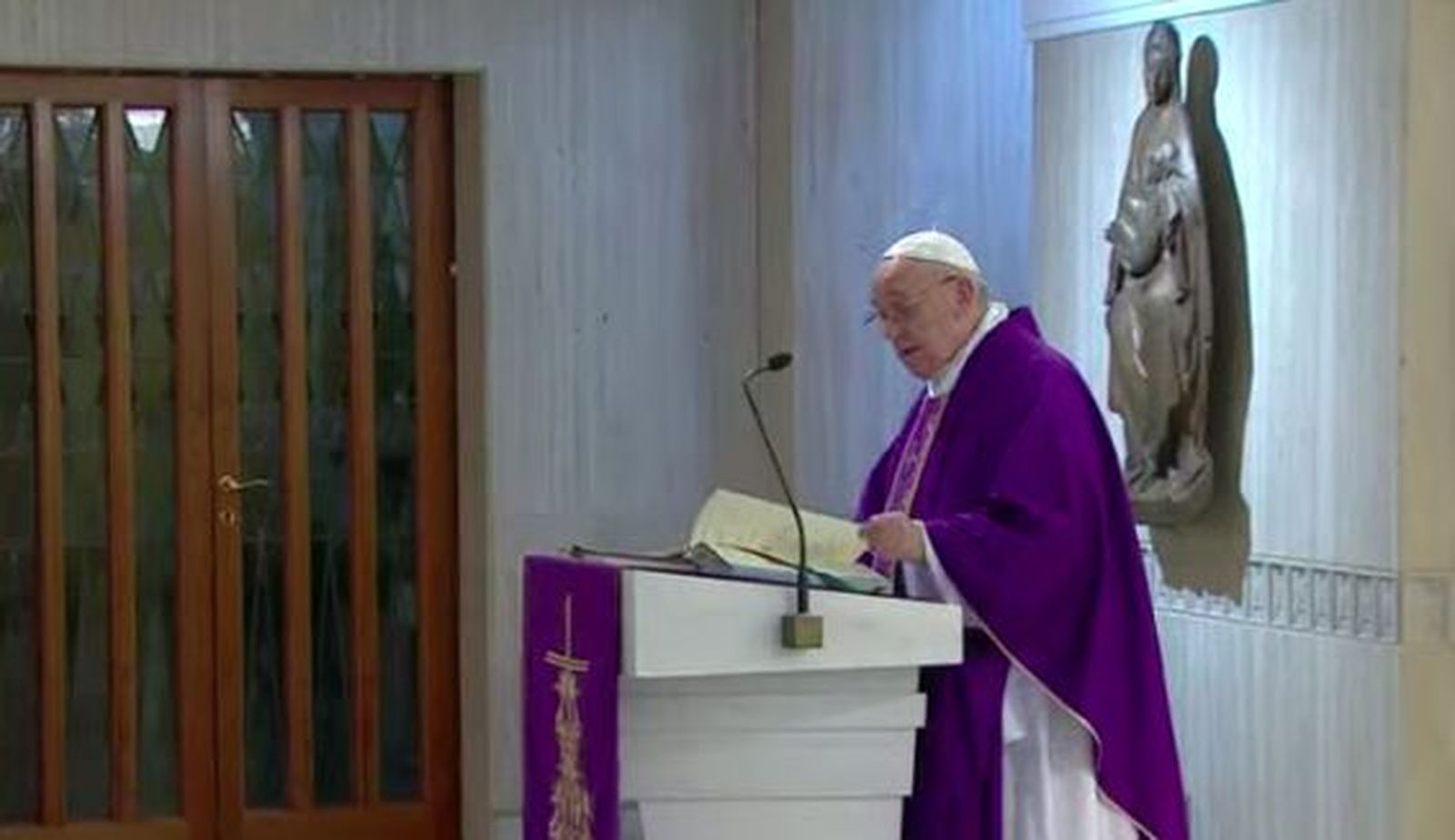 Francisco, durante la misa de hoy