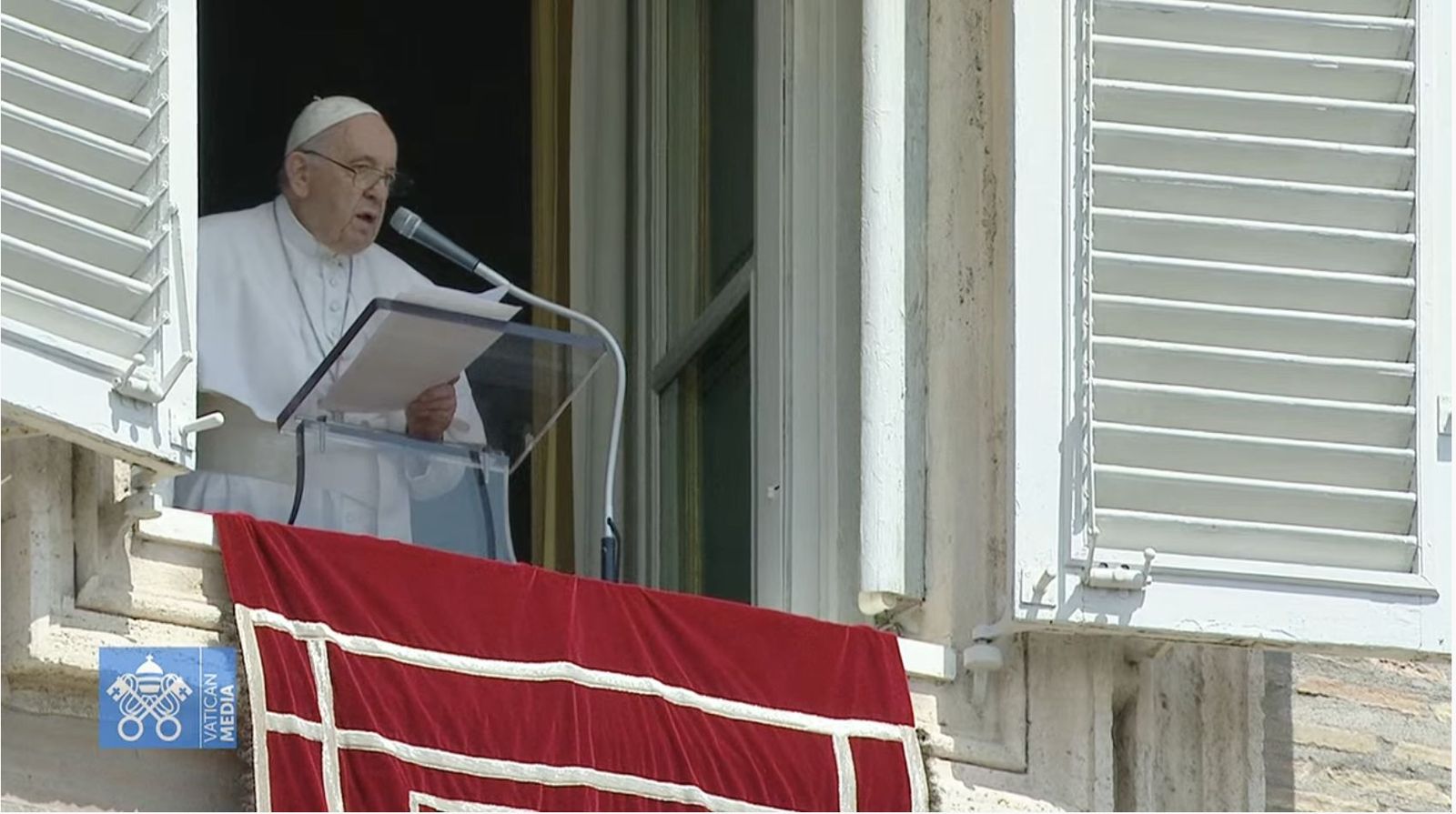 Francisco, durante el ángelus de este 15 de agosto