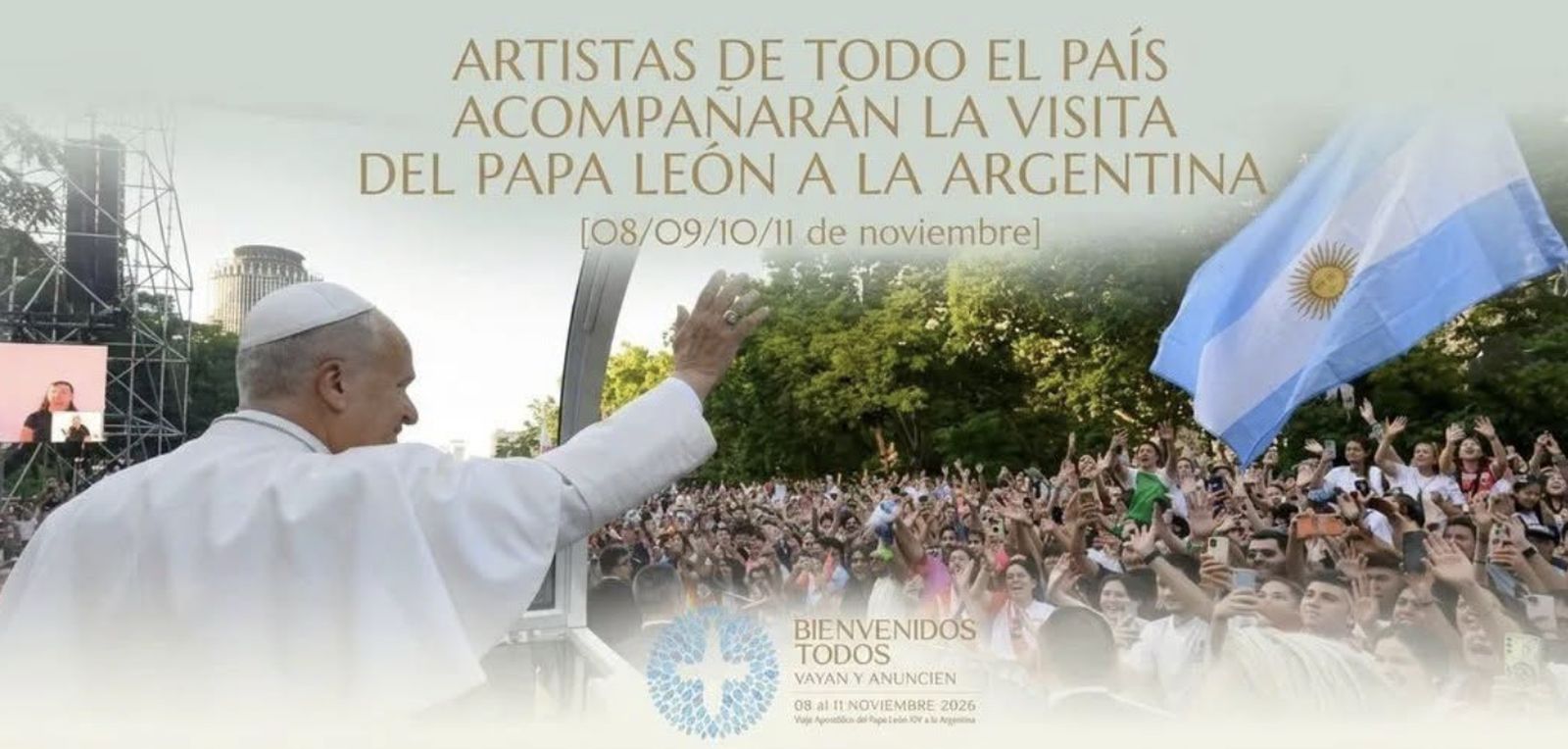 Los artistas y el viaje del Papa a Argentina