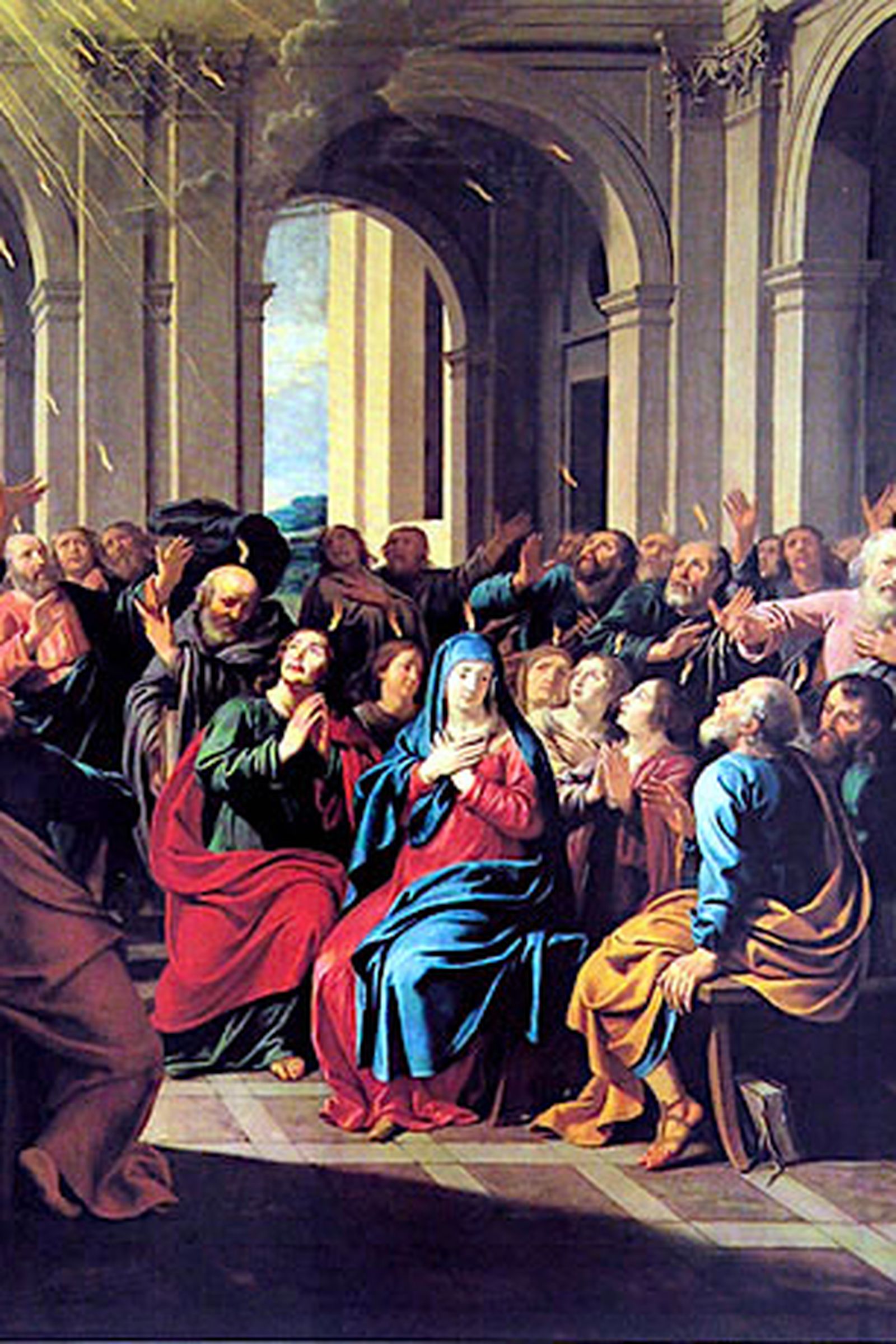 ✅ 7. Philippe de Champaigne. La Pentecôte, huile sur toile, Paris, Église du Val de Grâce. Public Domain. jpg.