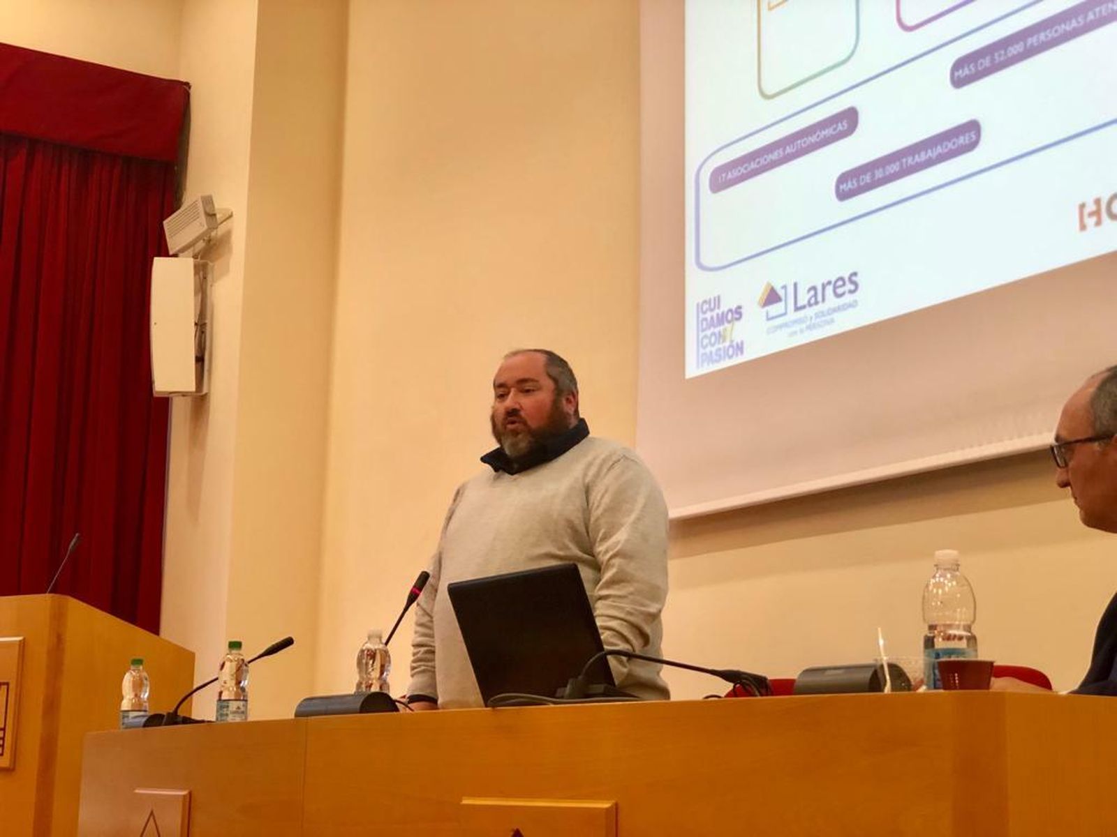 El presidente de LARES, durante su intervención