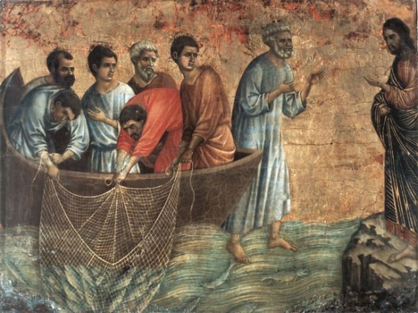 Jesús con los discípulos