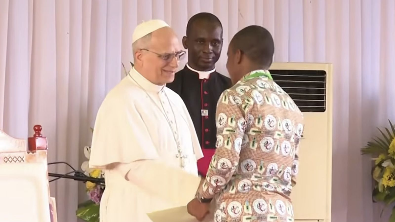 Alumno que habló al Papa