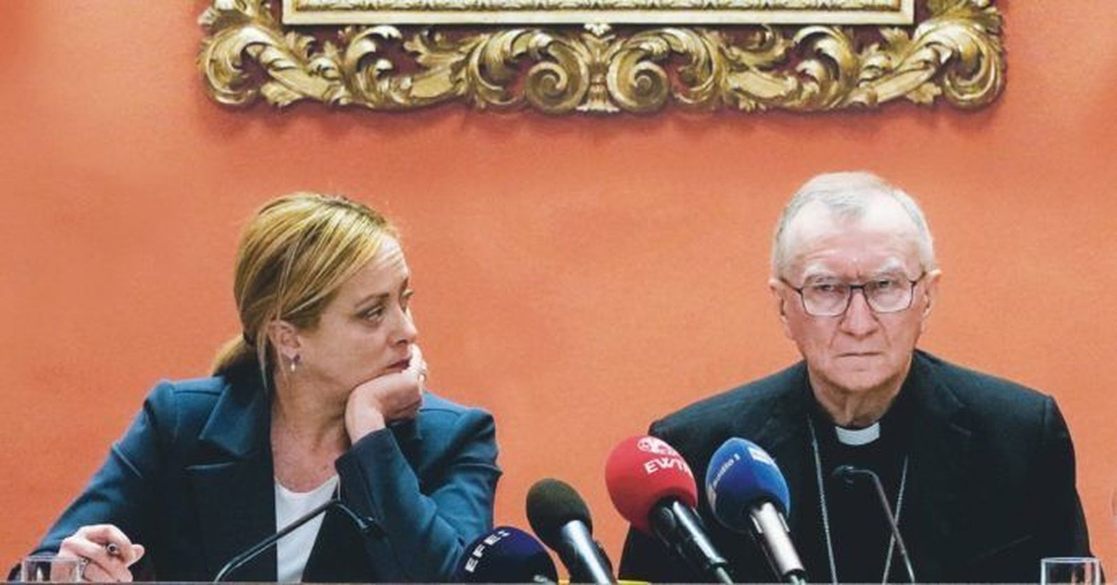 Meloni y Parolin, en una imagen de archivo