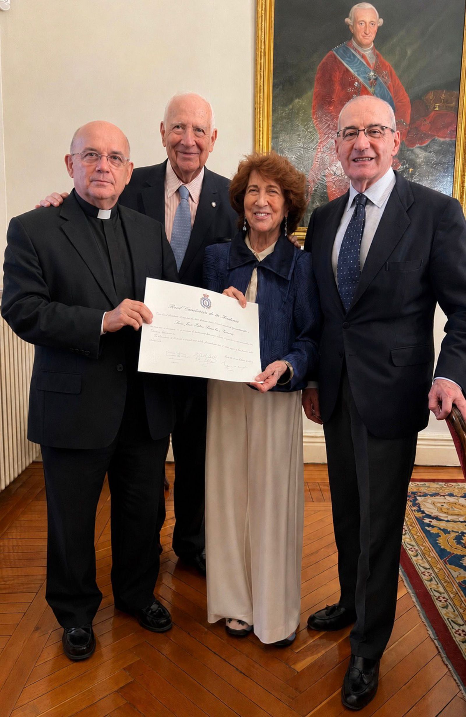 D. José Luis Sánchez García, D. Hugo José O´Donell y Duque de Estrada, Dña. Carmen Iglesias Cano y D. Feliciano Barrios Pintado.