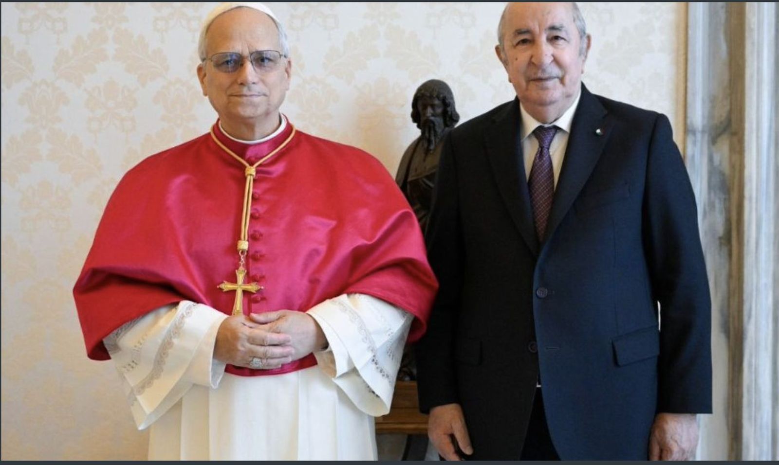León XIV, con Abdelmadjid Tebboune