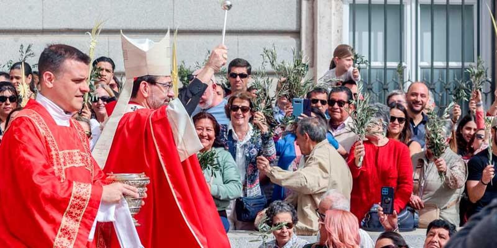 Cobo, en el Domingo de Ramos de La Almudena
