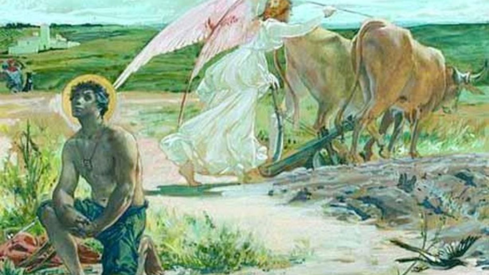 San Isidro reza y los ángeles trabajan