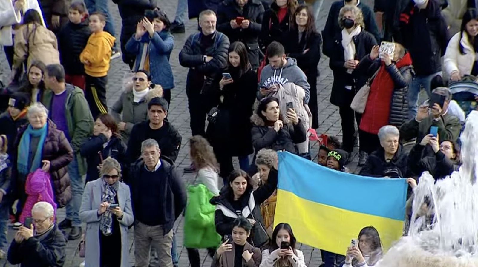 Banderas de Ucrania en San Pedro