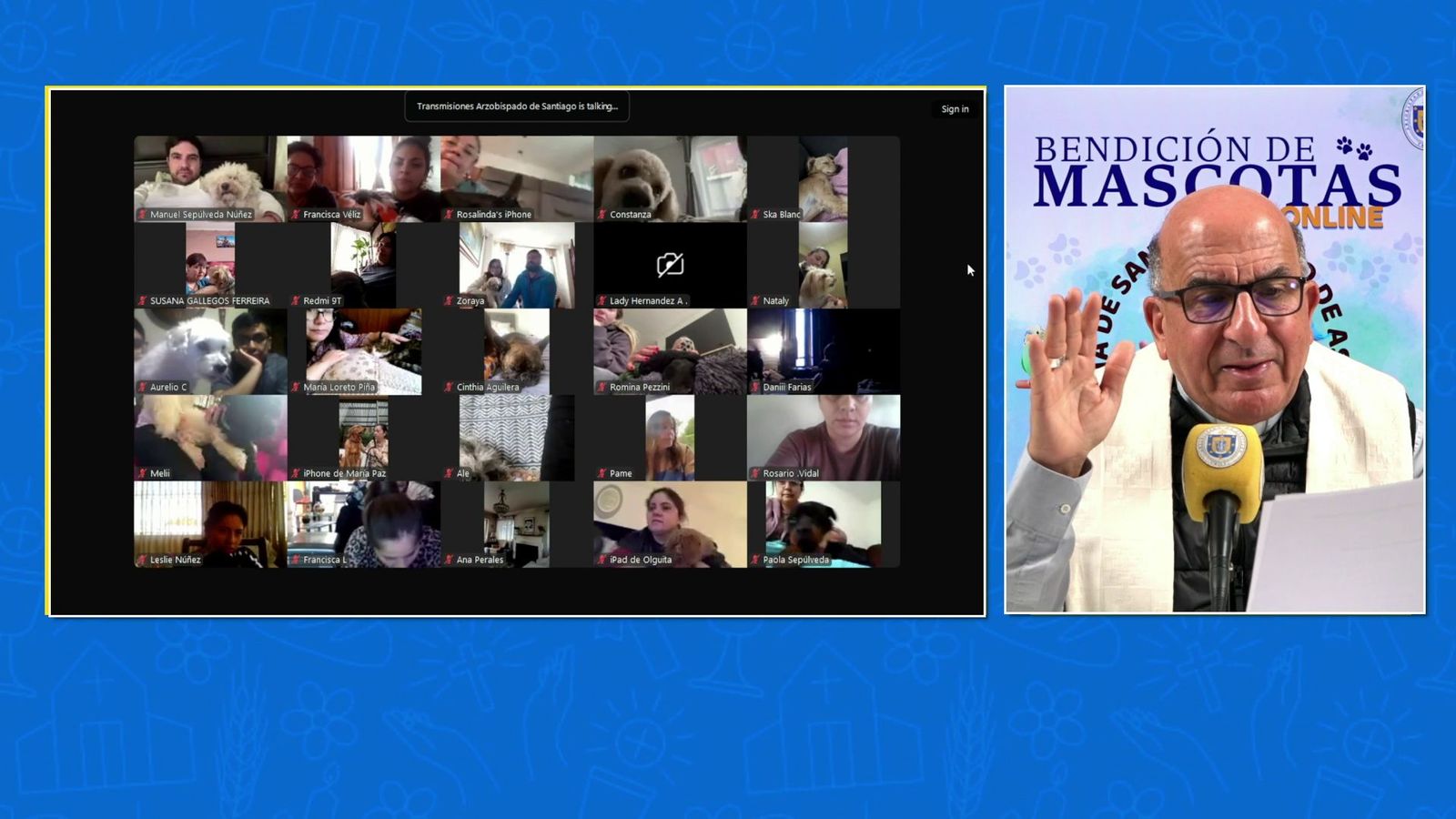 El arzobispo de santiago bendice mascotas online en la fiesta de San Francisco de Así